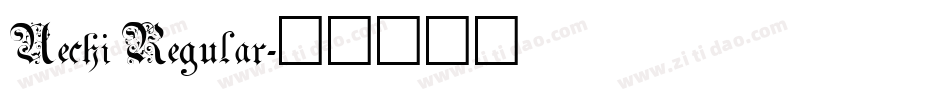 Uechi Regular字体转换